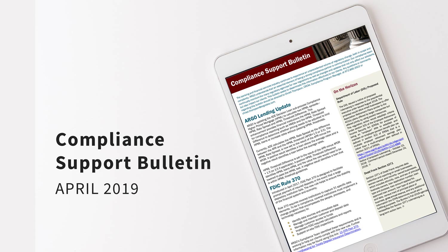 ARGO-compliance-bulletin-april-2019 ARGO-compliance-bulletin-april-2019