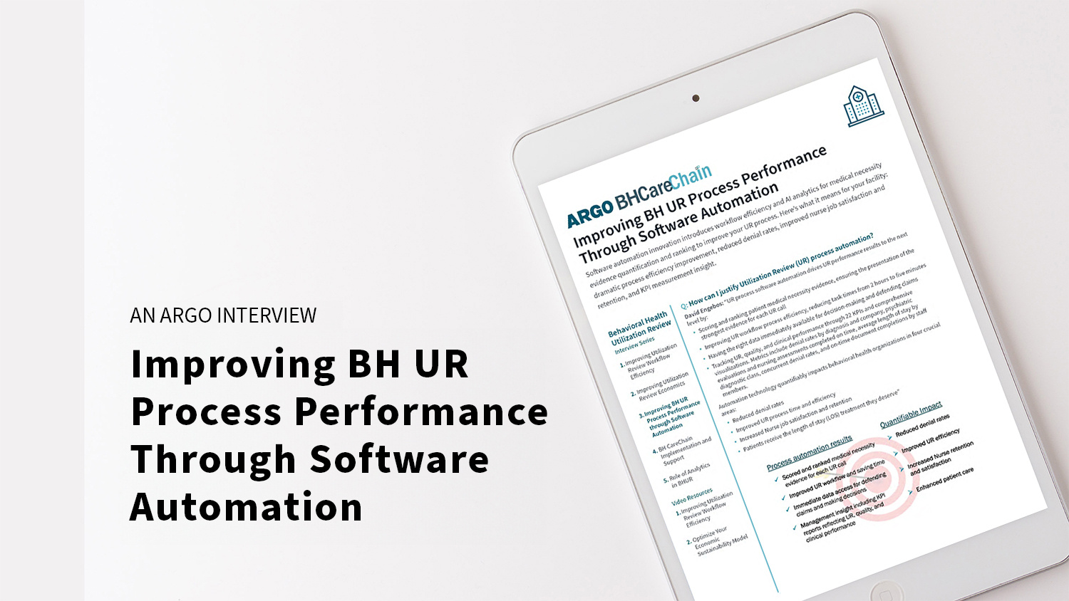 Improving BH UR Process Performance Through Software Automation