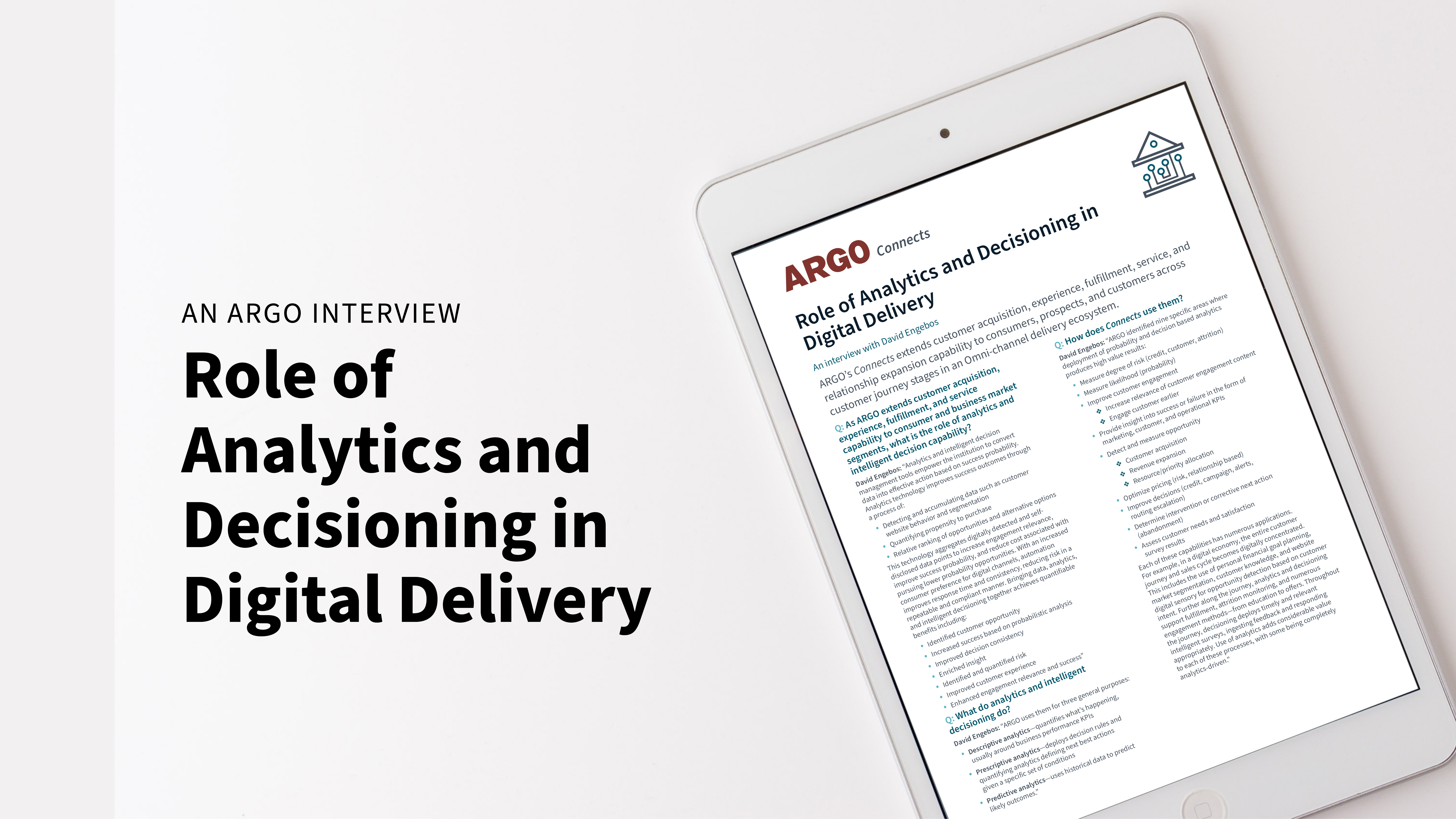 Role of Analytics and Decisioning in Digital Delivery[51]